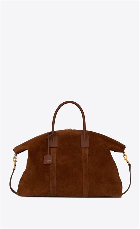 GIANT BOWLING bag in suede .